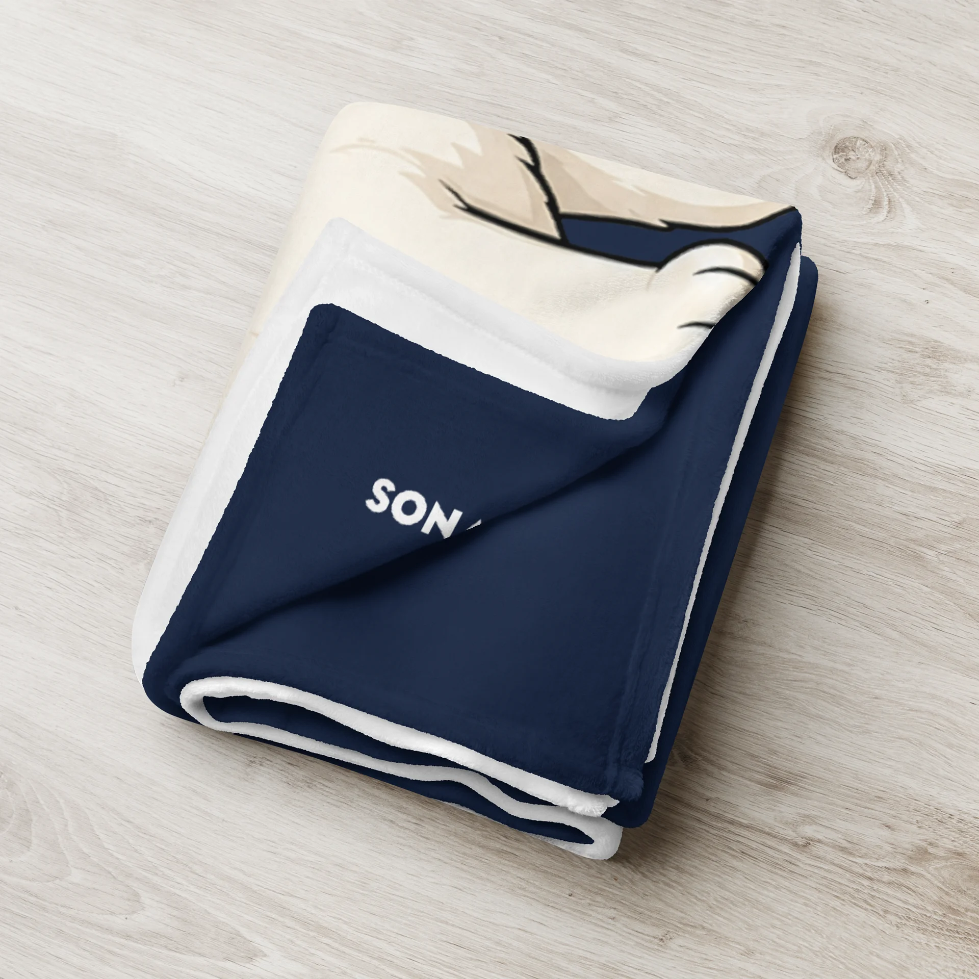 Sonance Dog Throw Blanket (Look Up) Navy product image (3)