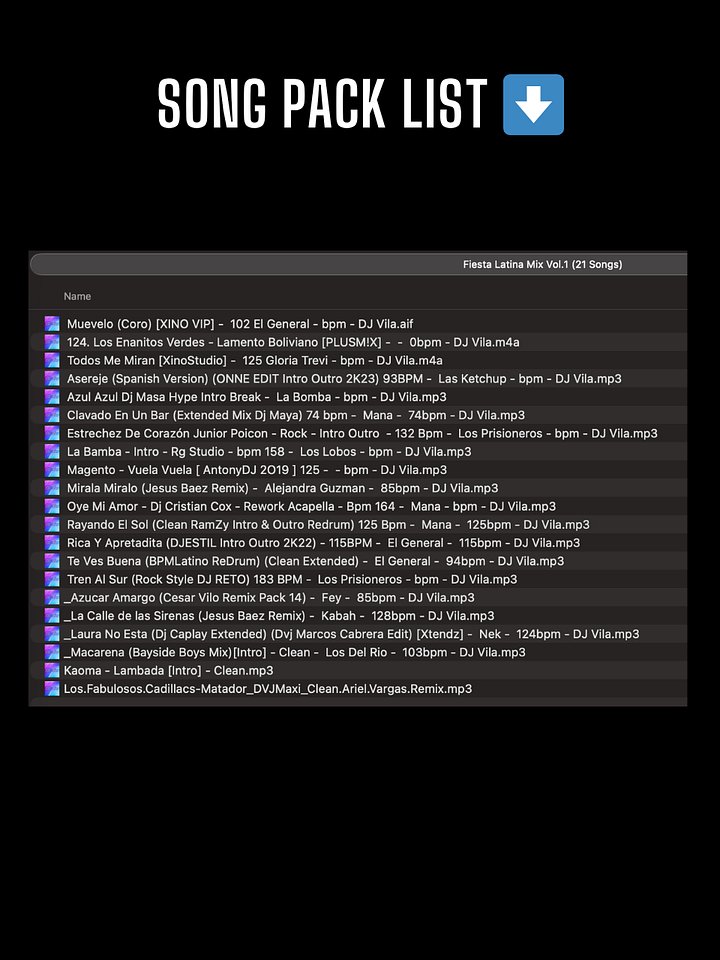 Fiesta Latina Mix Vol.1 – Song Pack product image (2)