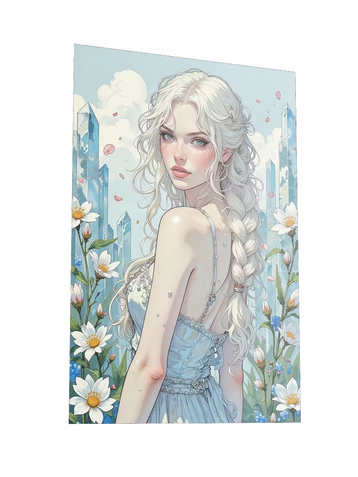 Frost Flower Queen – Winter Fantasy Art Poster product image (6)