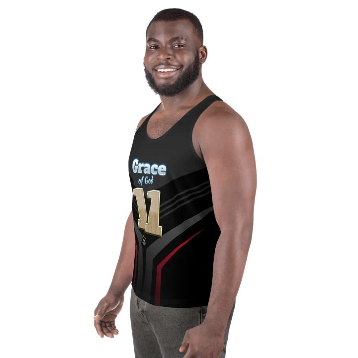 Black and Red Grace of God Men's Tank-top product image (2)