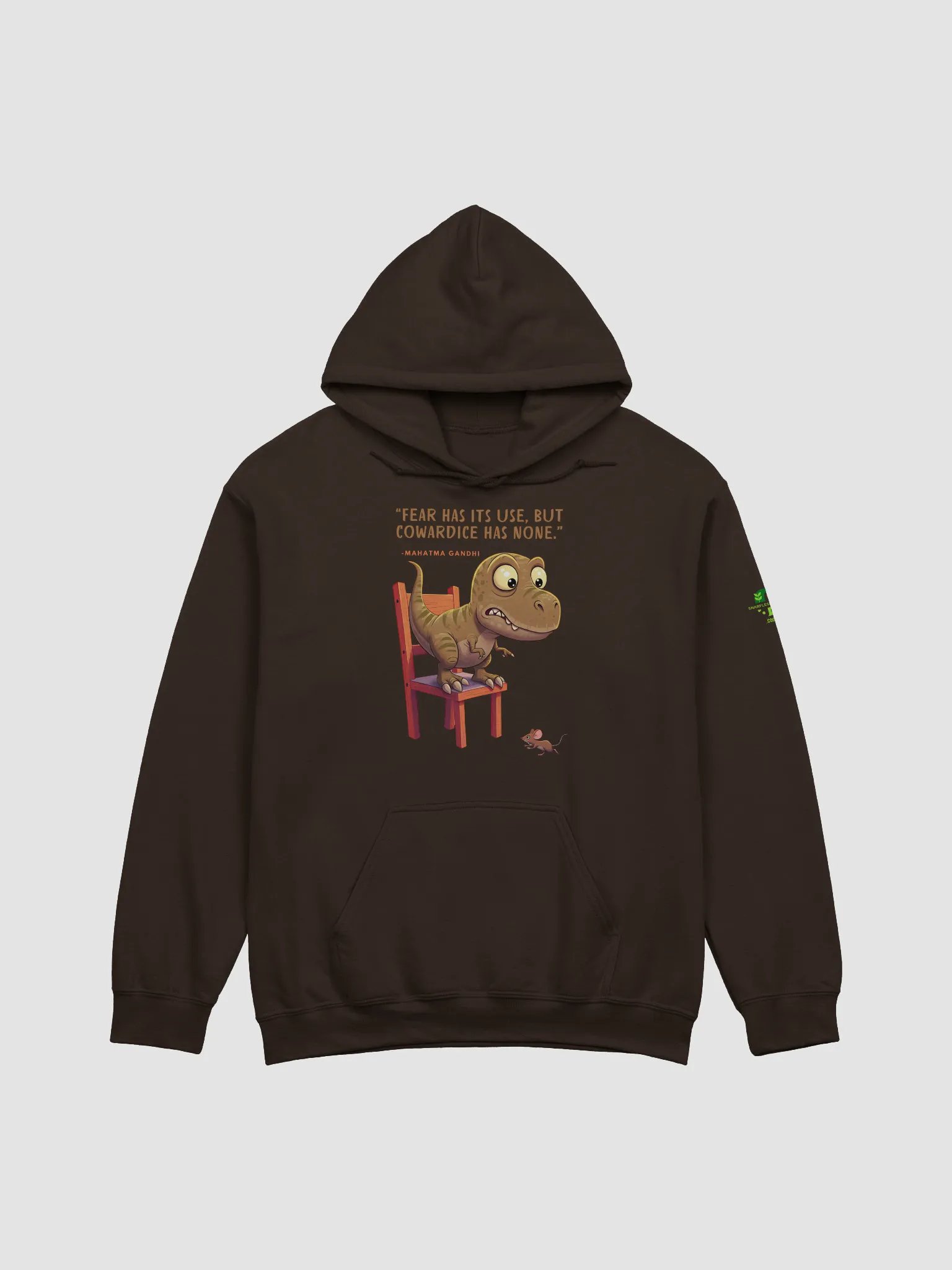 Mohatma Gandhi Motivational Quote - Dino Fear Hoodie product image (28)