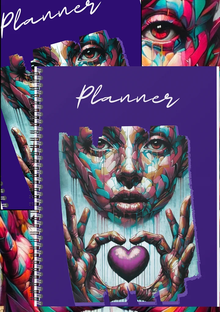 Detailed Undated Planner - Abstract Purple Marble product image (1)