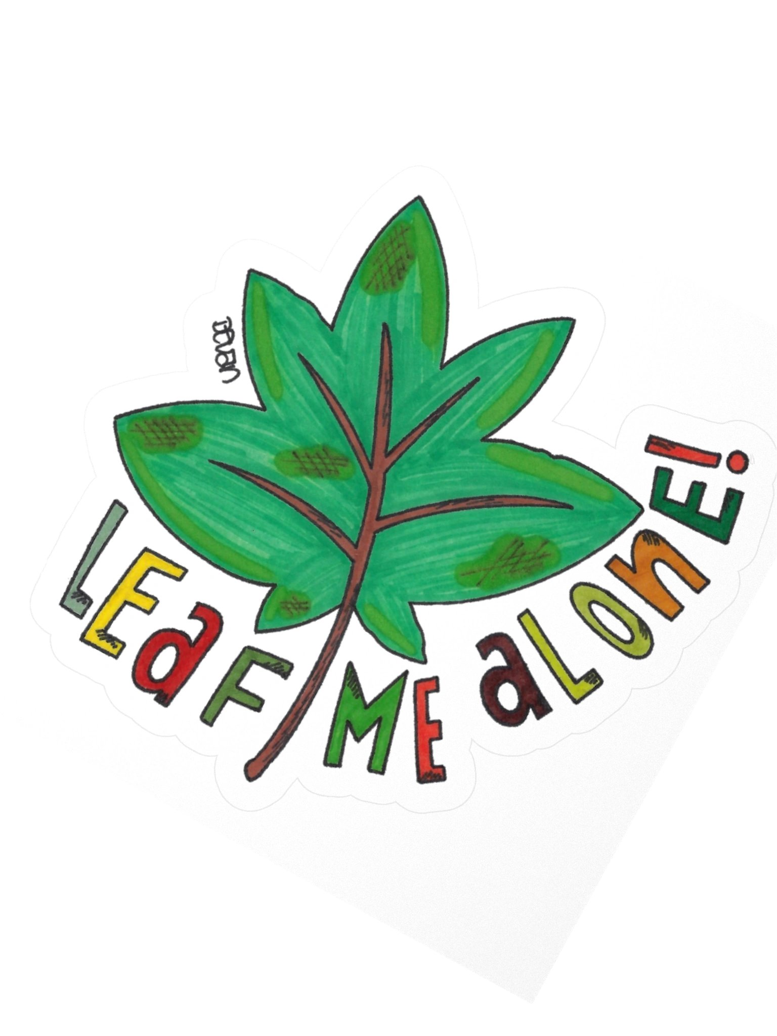 Leaf Me Alone Sticker product image (2)