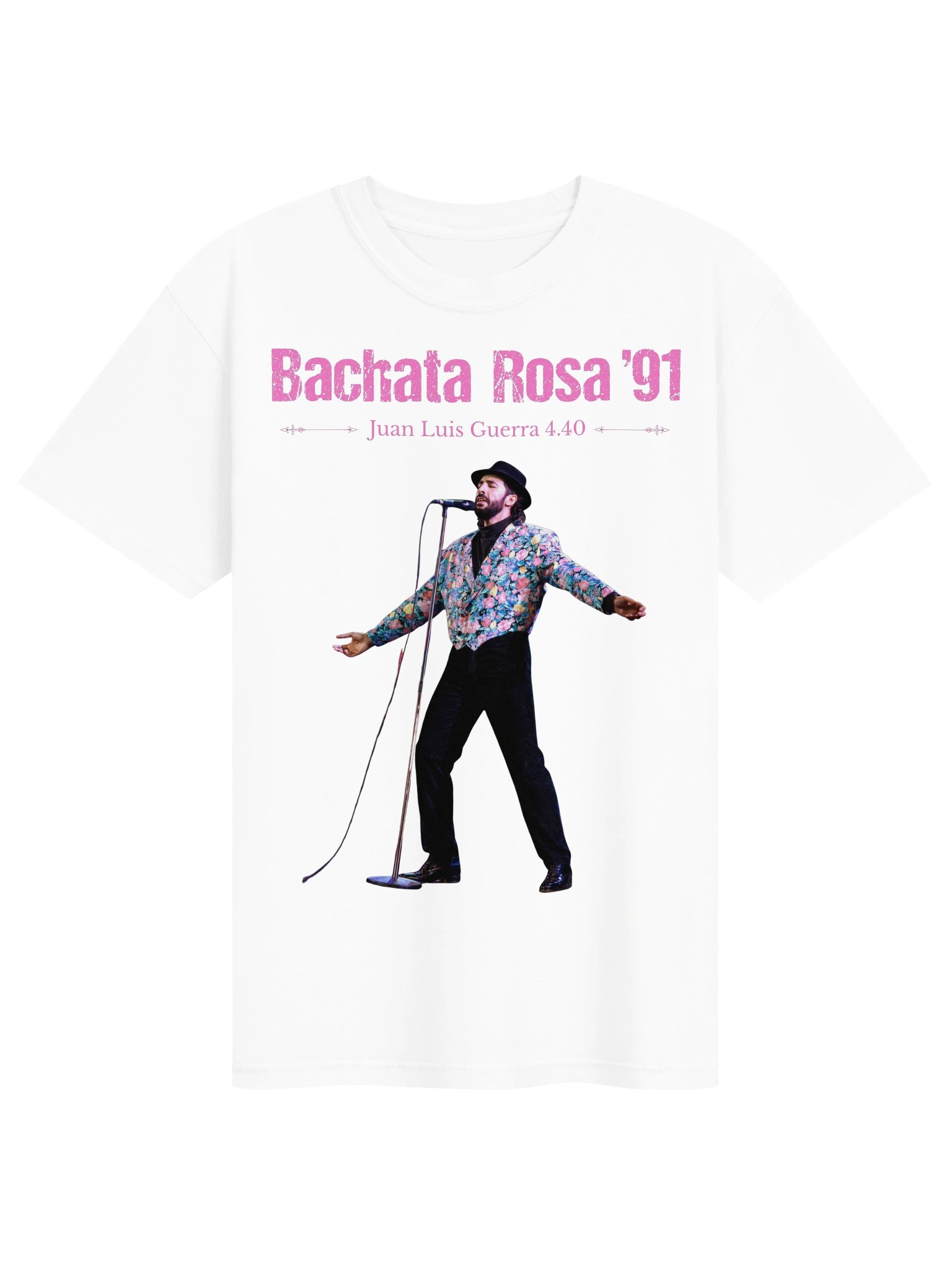 Bachata Rosa Vintage T-shirt + Digital Album (White) product image (1)