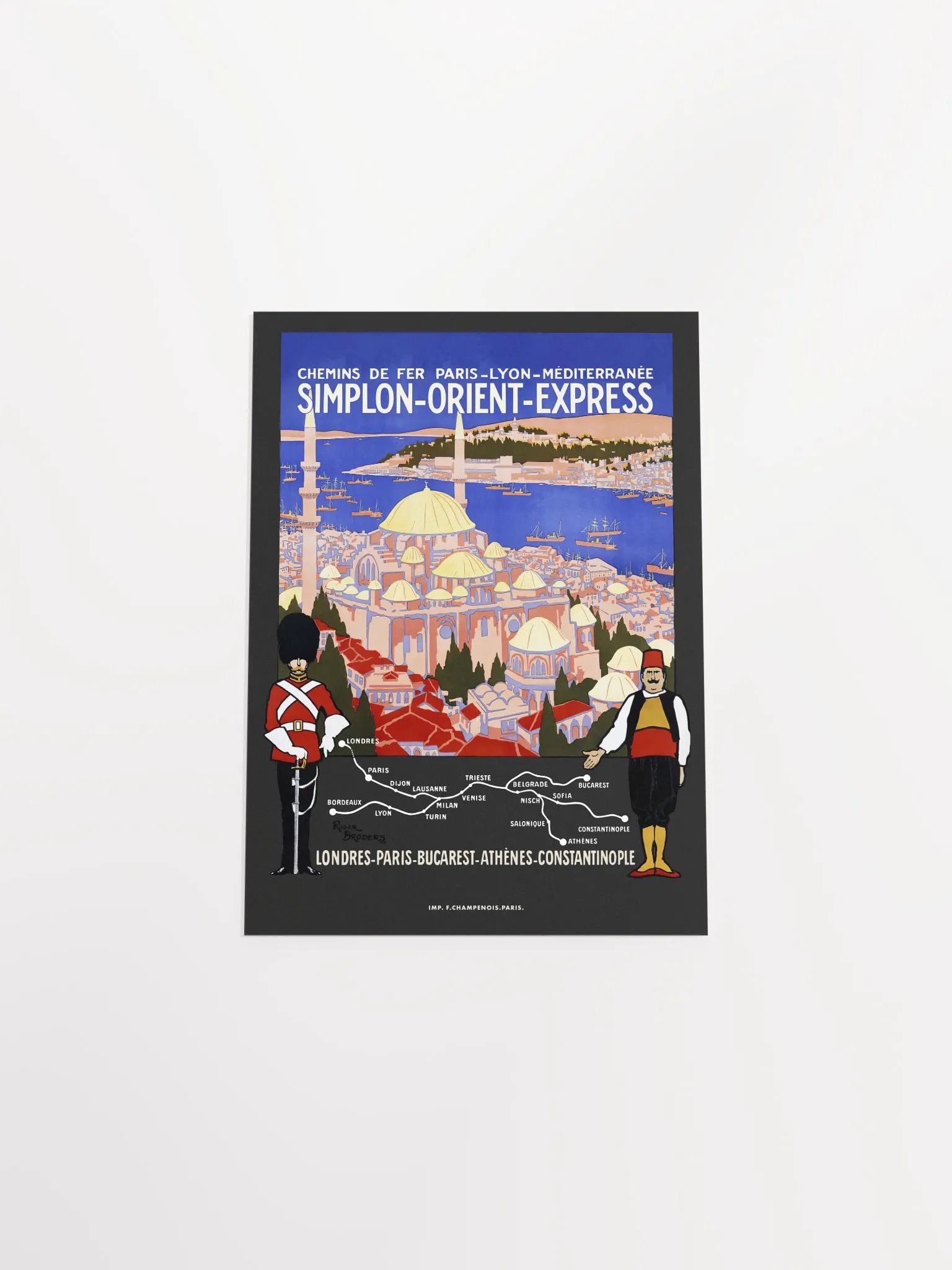 Orient Express, Simplon, Istanbul, Turkey, 1900 — retro vintage travel poster, vintage travel art print, retro travel wall art product image (10)