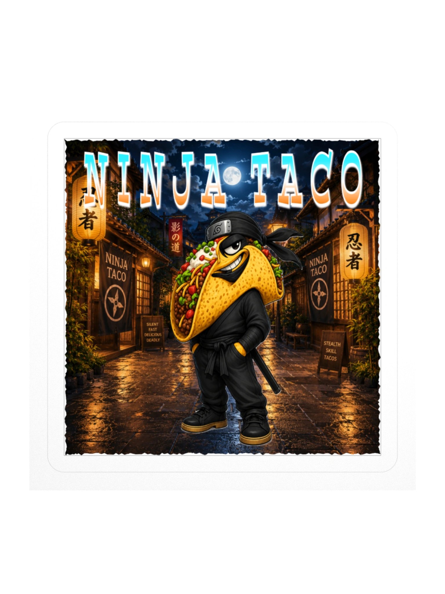 Ninja Taco Kiss Cut Stickers - The Taco Family product image (1)