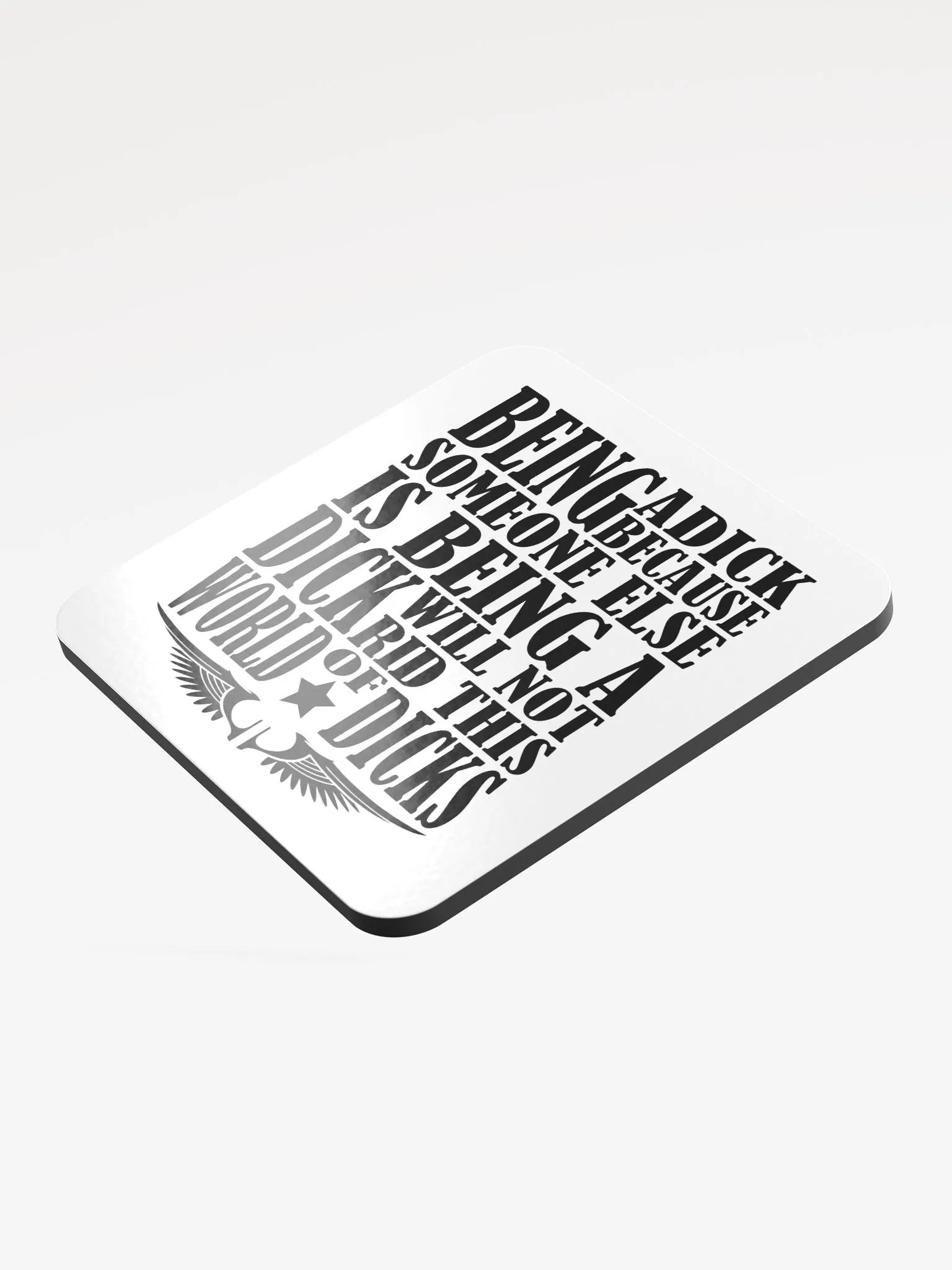 Stop Being A Dick - Glossed Cork Coaster product image (3)