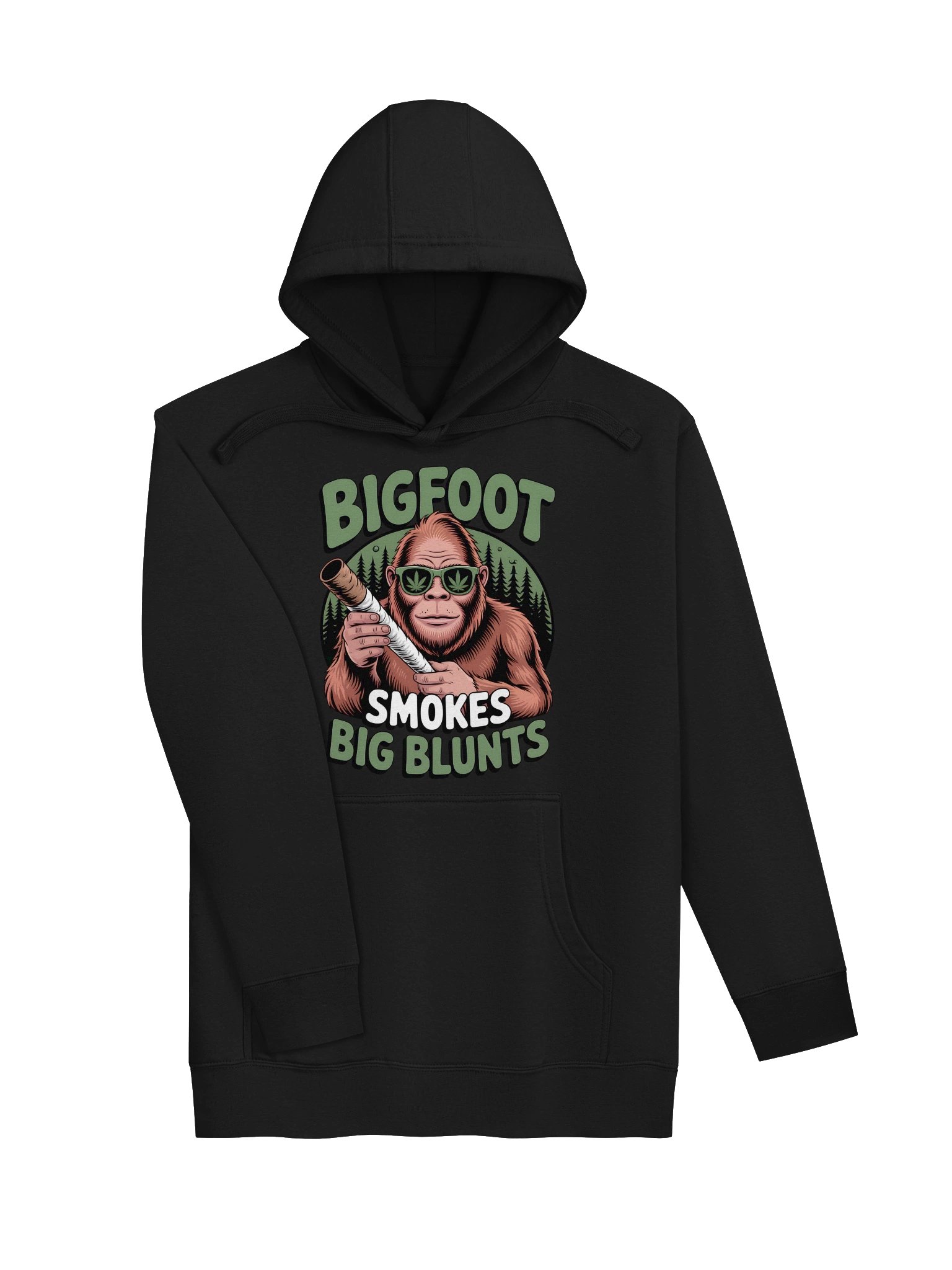 Bigfoot Smokes Big Blunts | Funny Sasquatch Cannabis Hoodie | Premium Unisex Fit product image (4)