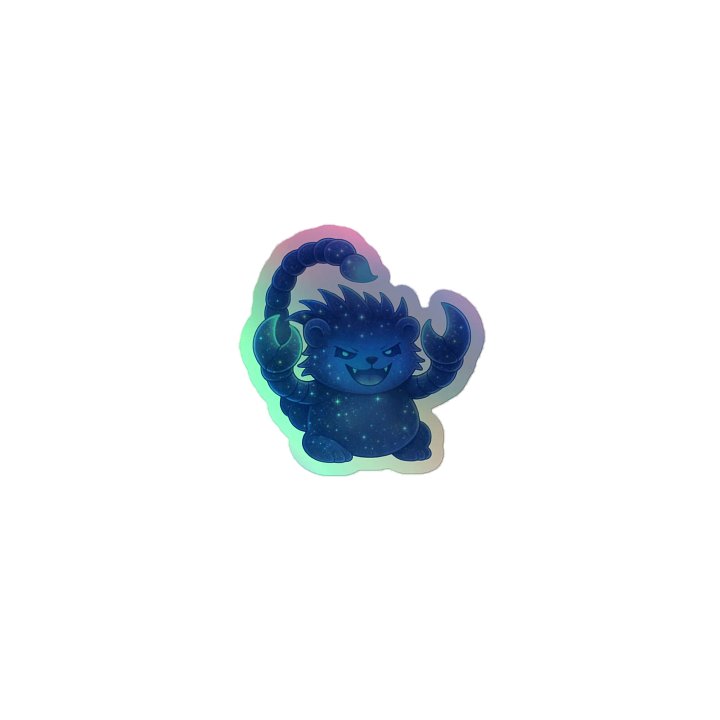Zodiac hedgie Scorpio holographic sticker product image (1)