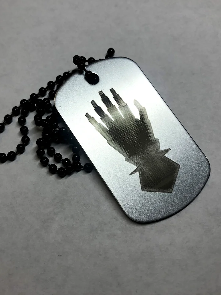 IRON - Engraved Dog Tag Pendant Necklace product image (2)