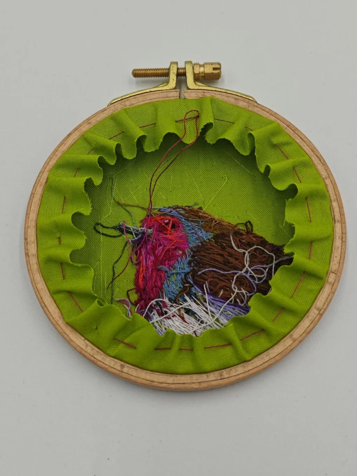 Christmas Robin PDF hand embroidery pattern and beading tutorial, DIY ornament, learn to sew product image (7)