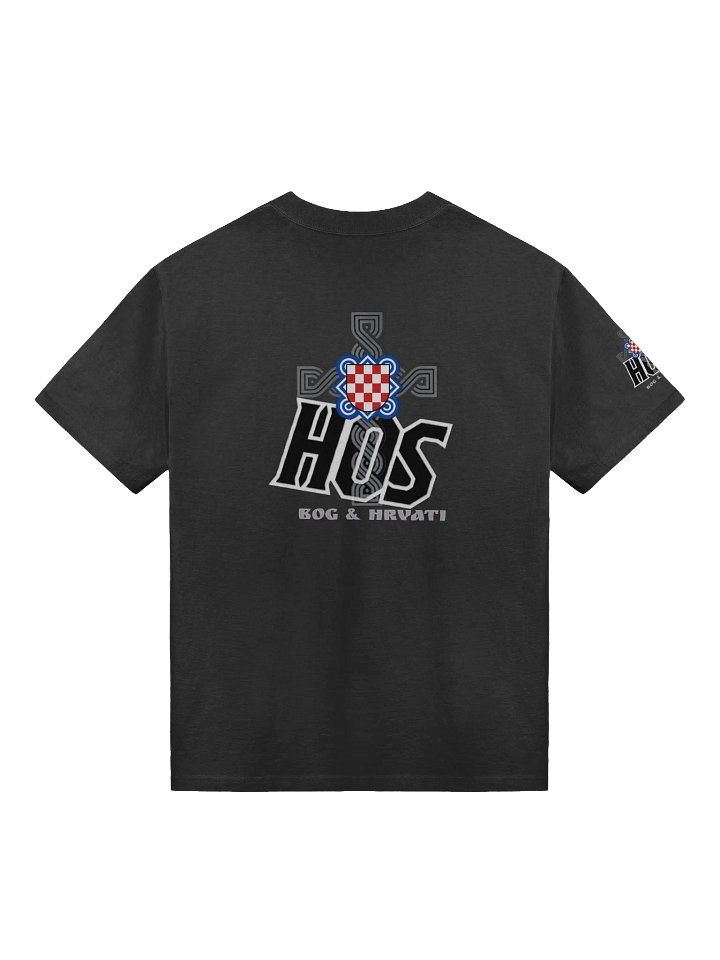 HOS DOMOVINI VJERAN Checkerboard Shield Faded T-Shirt product image (2)