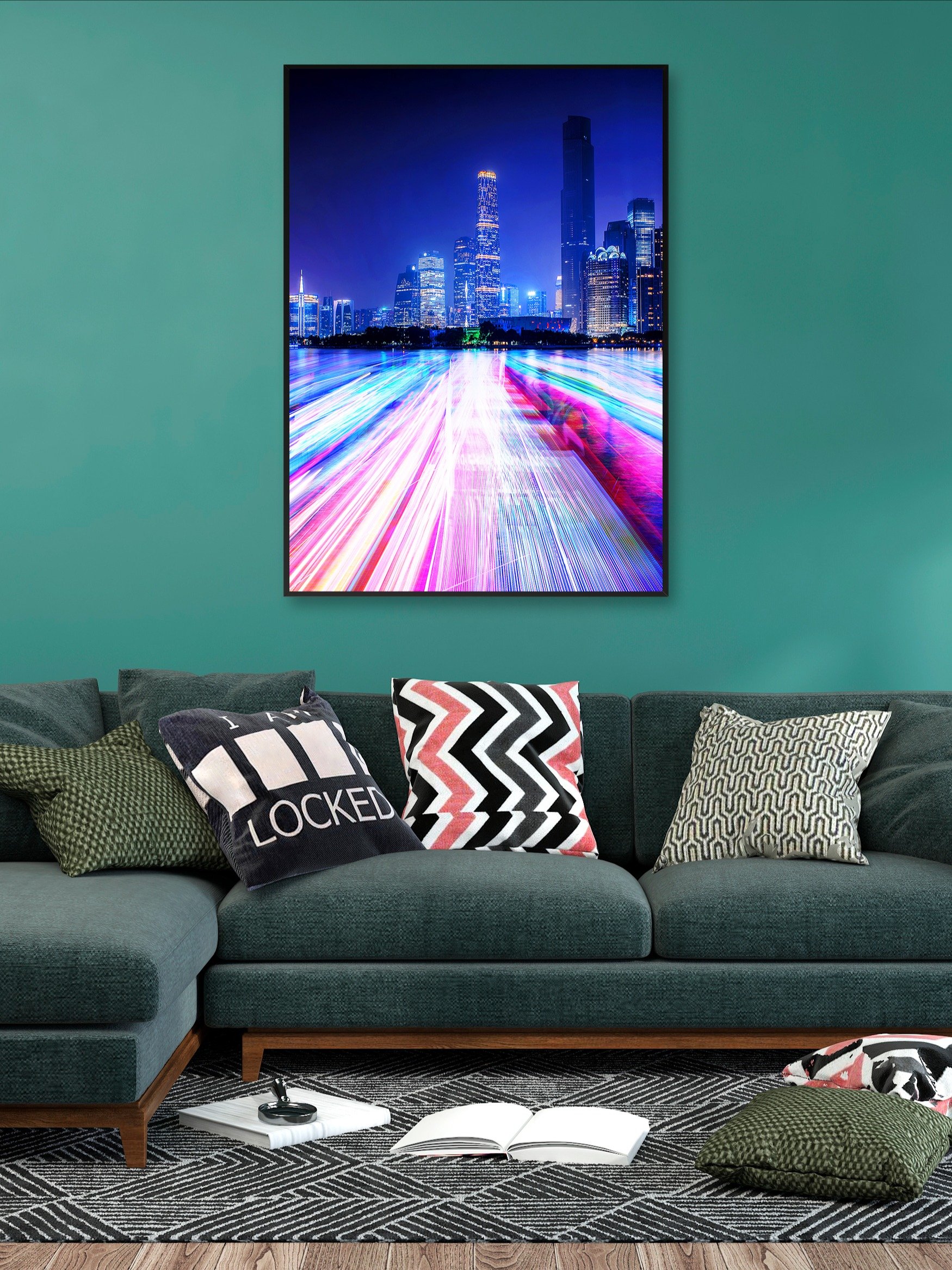 Neon light city #1 (synthwave/vaporwave/retrowave/cyberpunk) — aesthetic poster product image (2)