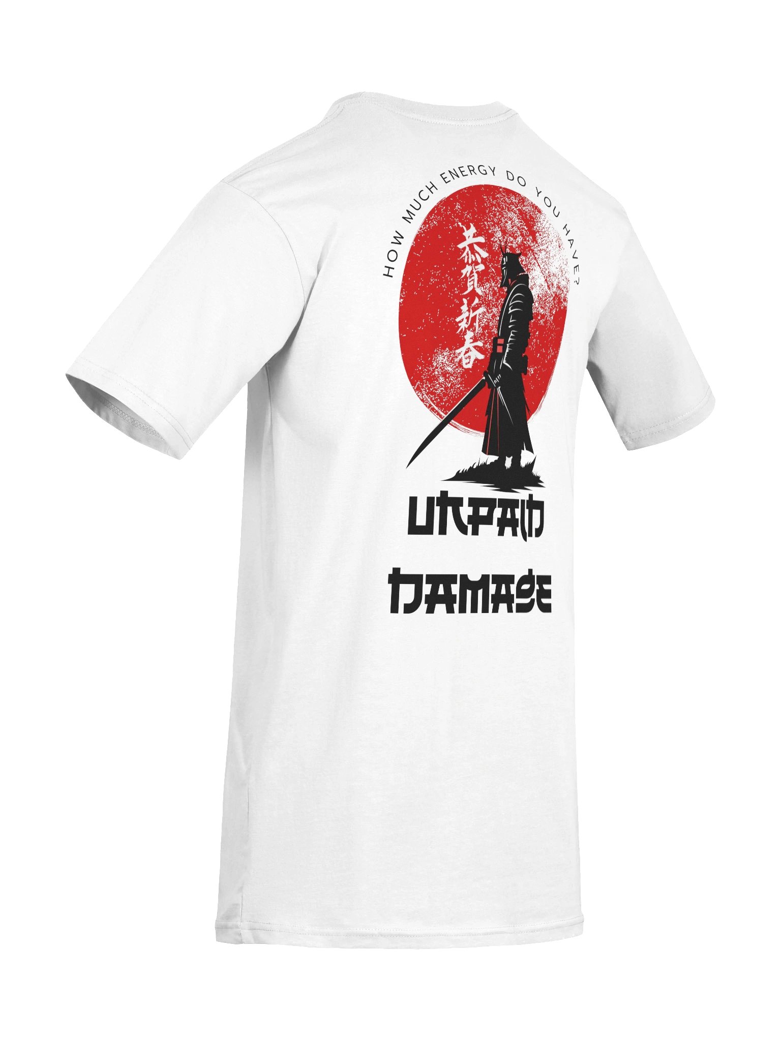 “Energy Check” Oversized Warrior Tee (White) product image (6)