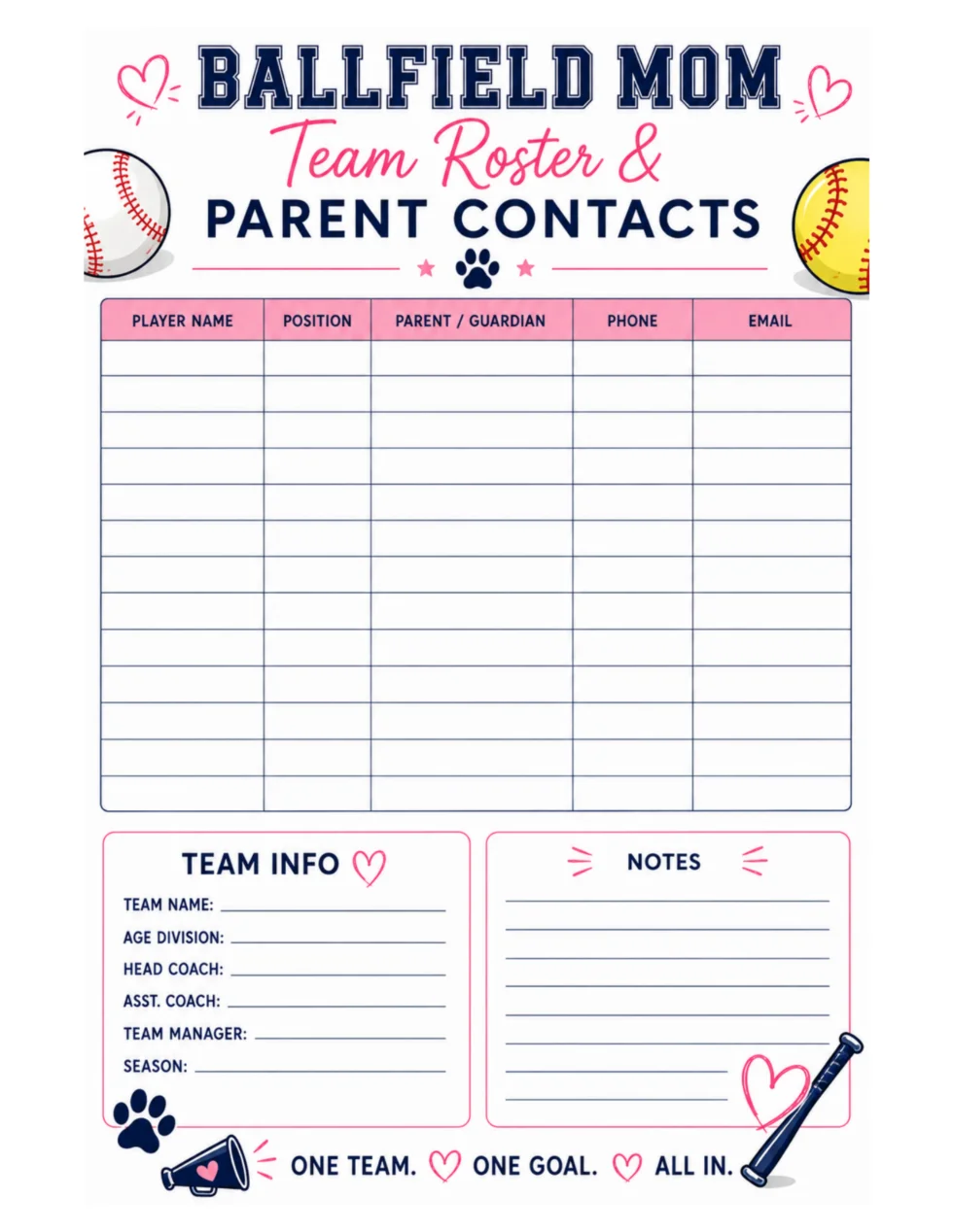 Team Mom Command Center | Printable PDF product image (2)