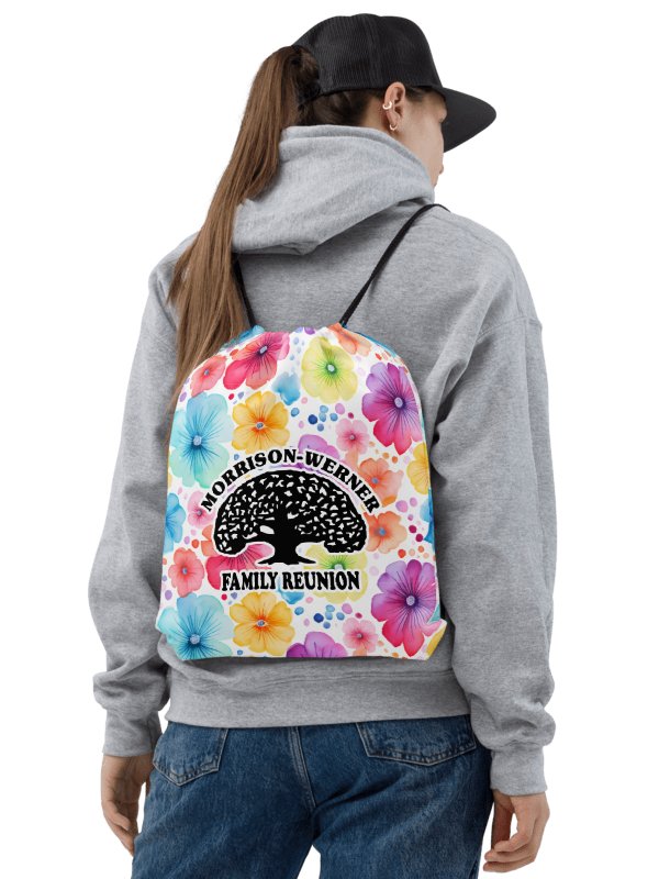 "Watercolor Flowers" Drawstring Bag product image (2)