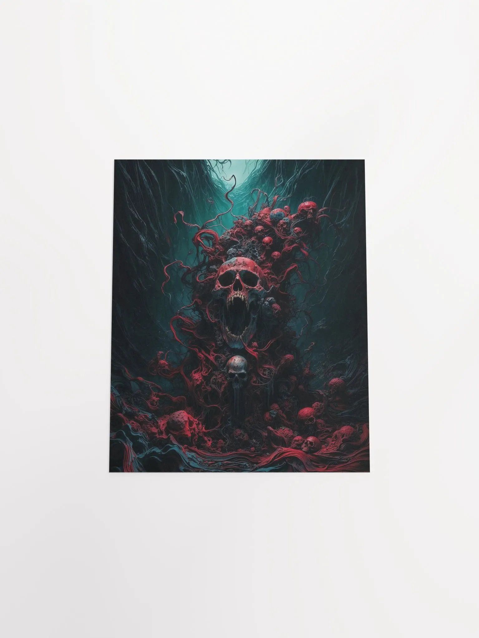 Surreal Skull Chaos Matte Poster product image (6)
