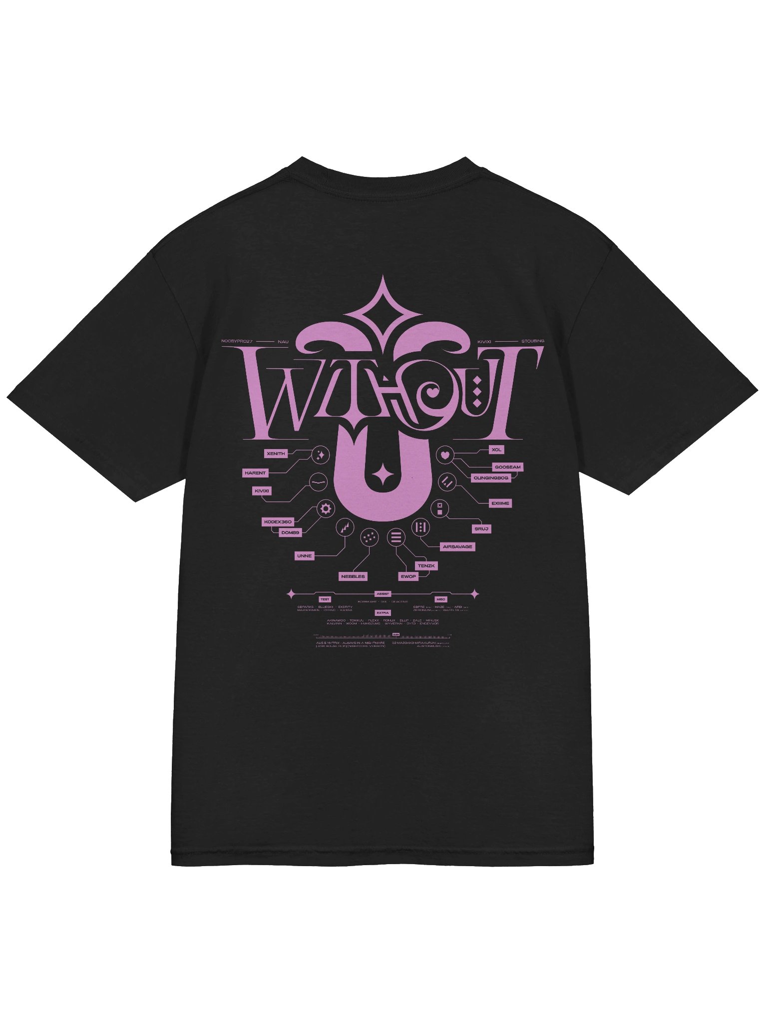 W/O U Pink/Black Shirt product image (4)