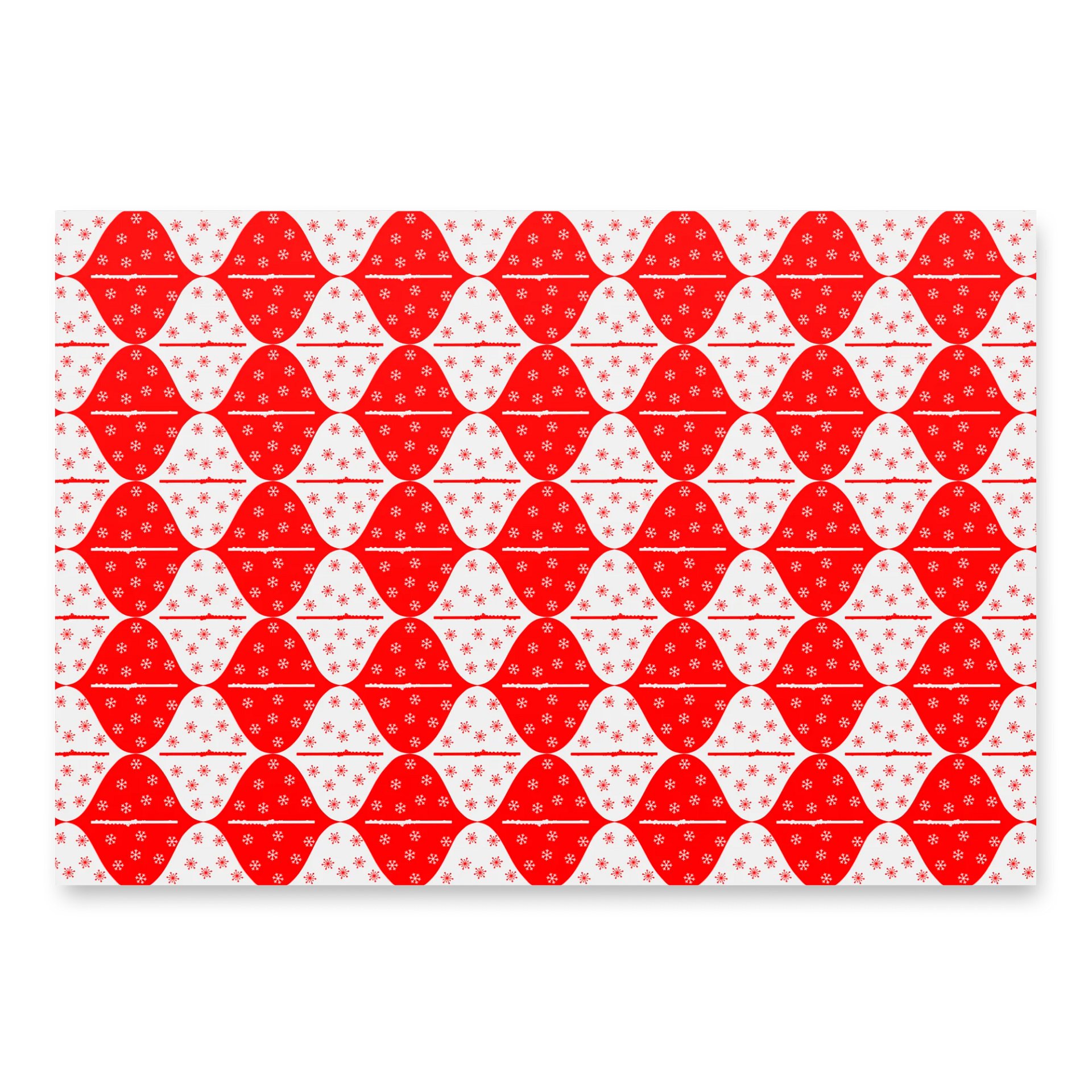 Flutes and Snowflakes - Alto - Red Gift Wrap Paper Sheets product image (5)