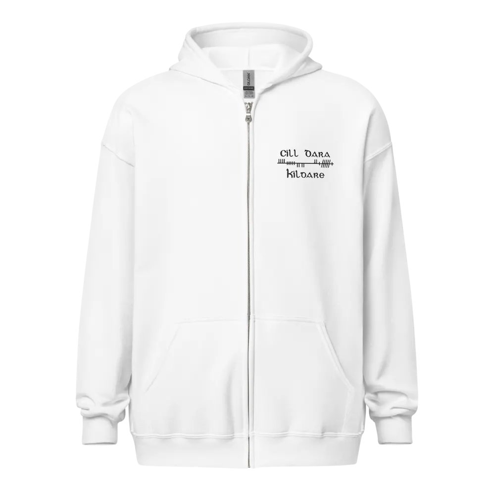 Kildare/Cill Dara Orthodox Style Ogham embroidered Zip Hoodie product image (1)