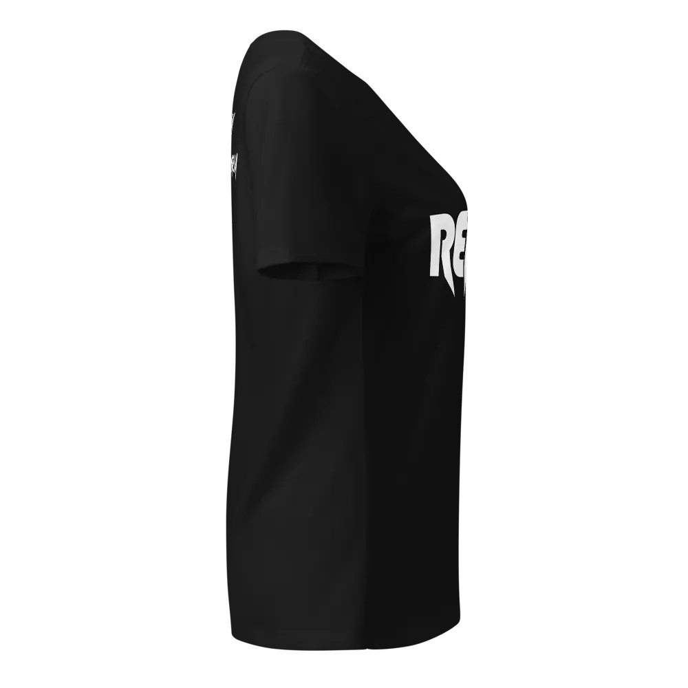Woman's V Neck | Black | White/Purple product image (8)