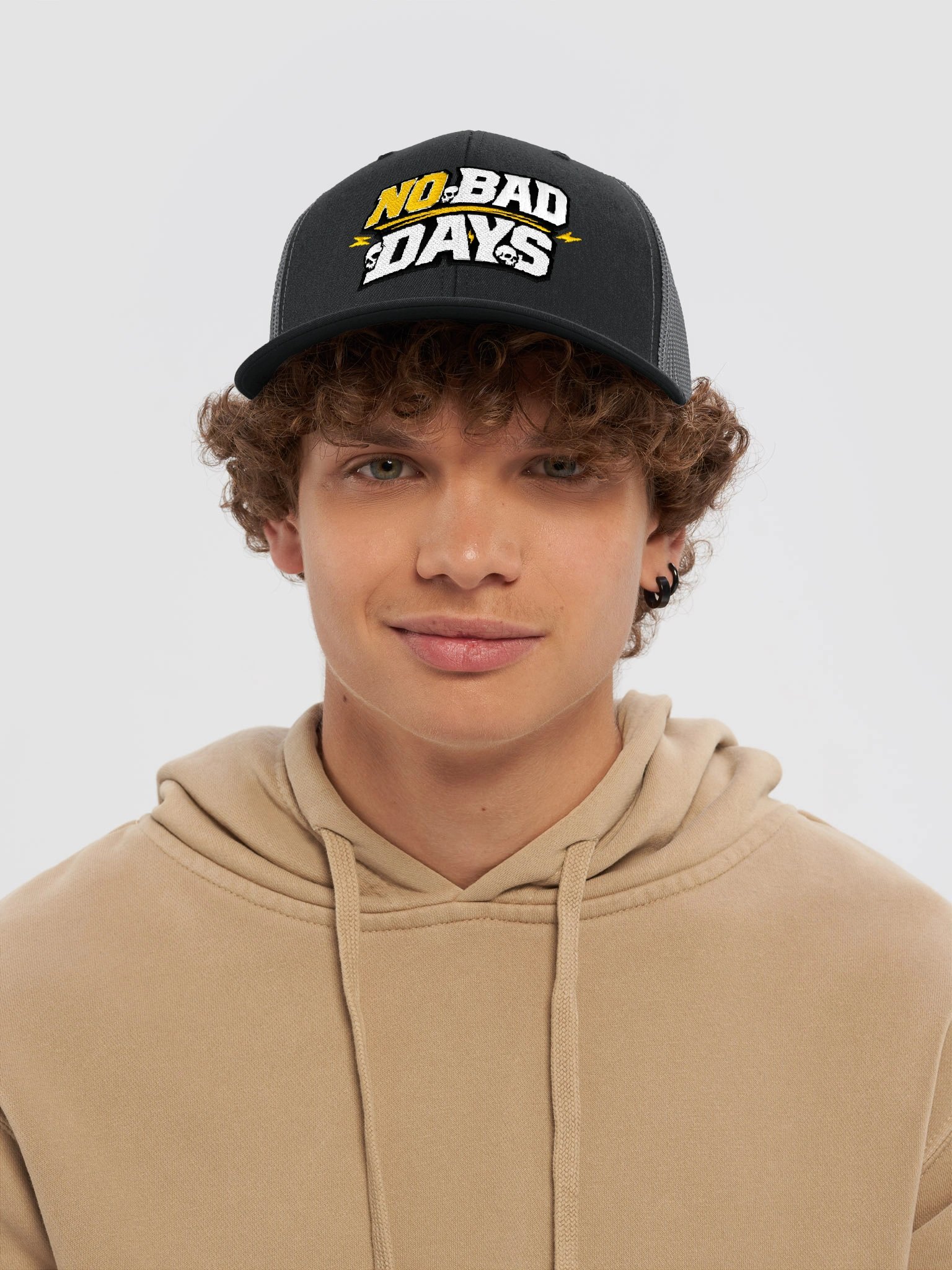 No Bad Days Skull Trucker Hat product image (32)