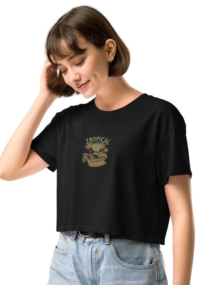 Tropical Breeze Embroidery Crop Top product image (4)