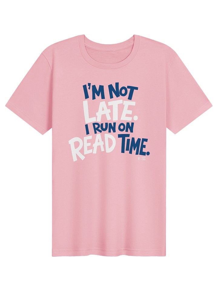 Read Time T-Shirt (White & Blue) product image (41)