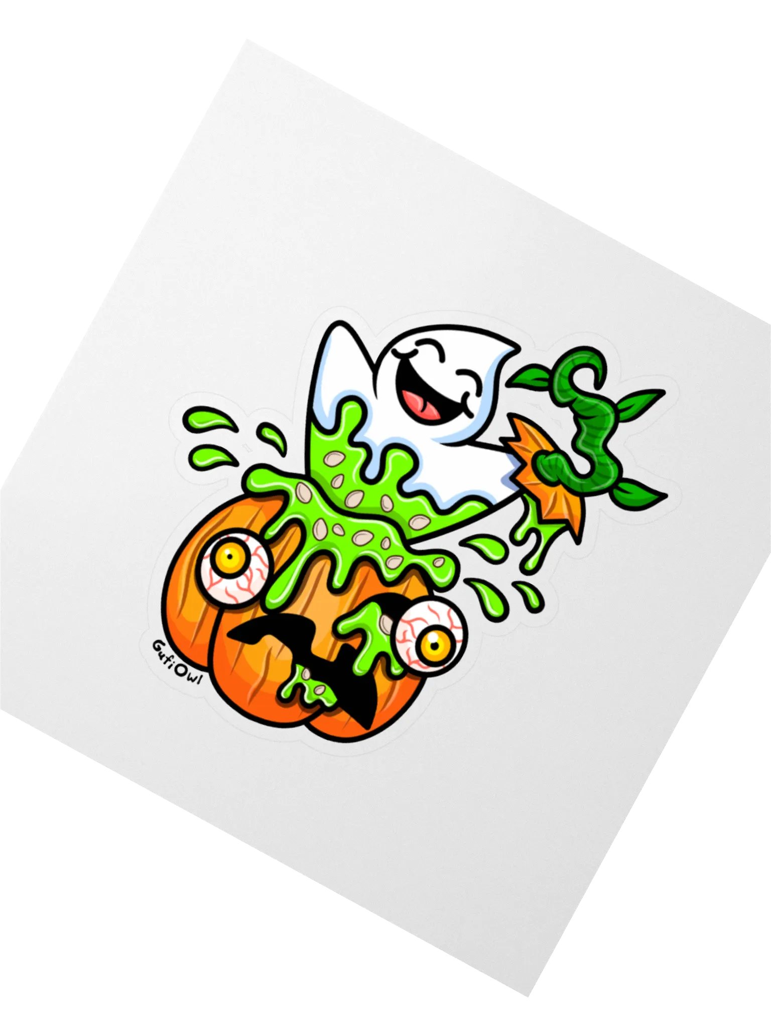 Pumpkin Ghost Sticker product image (4)