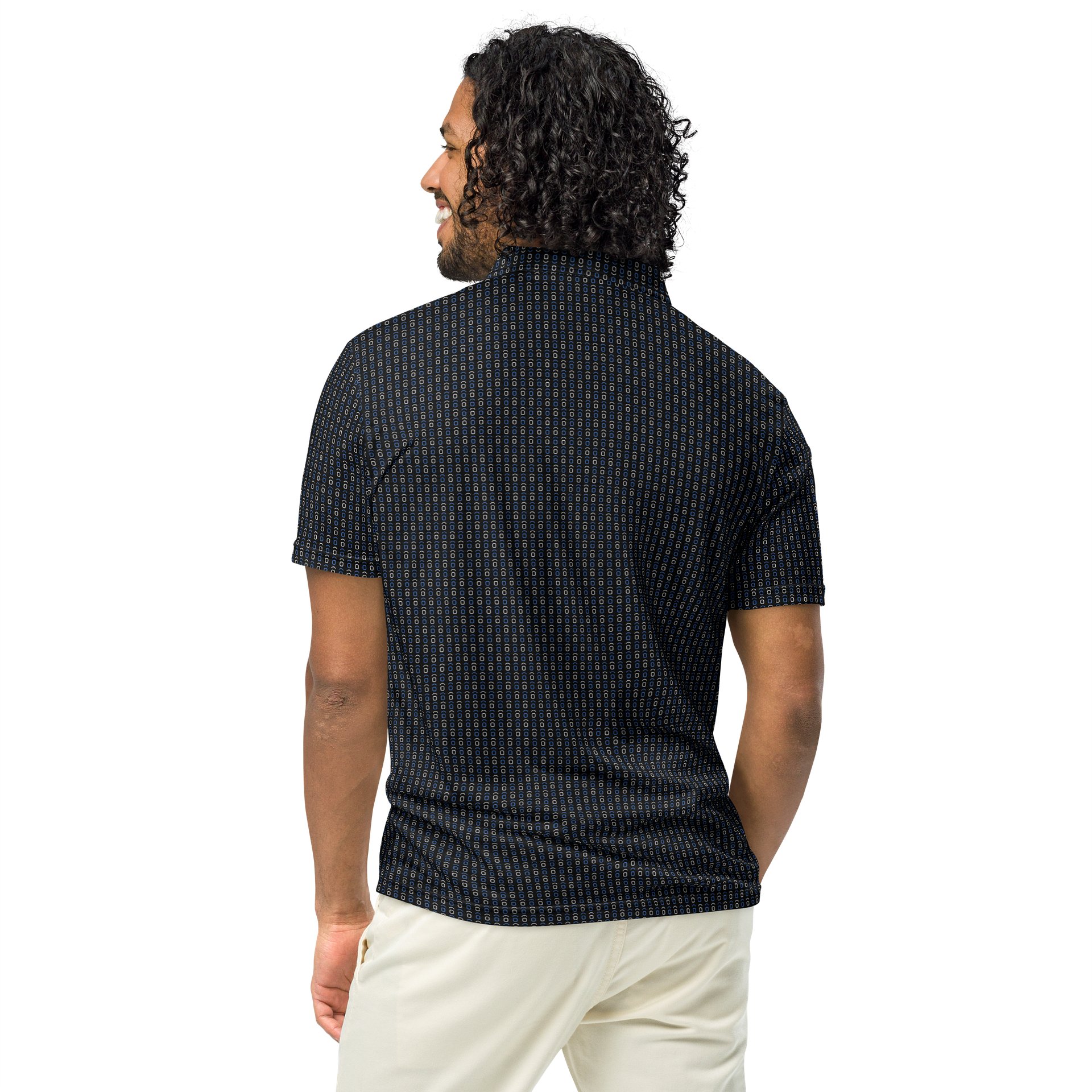 OVTLYR ALL OVER PRINT - POLO SHIRT - RUNS SMALL (ORDER NEXT SIZE UP) - Black product image (5)