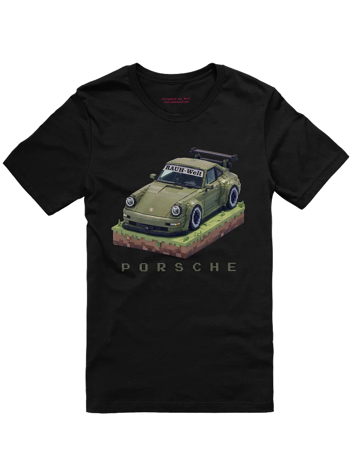 Black Olive Porsche 993 RWB "Corndog" Rauh-Welt Begriff Shirt (Pixel, Retro, Minecraft) product image (3)