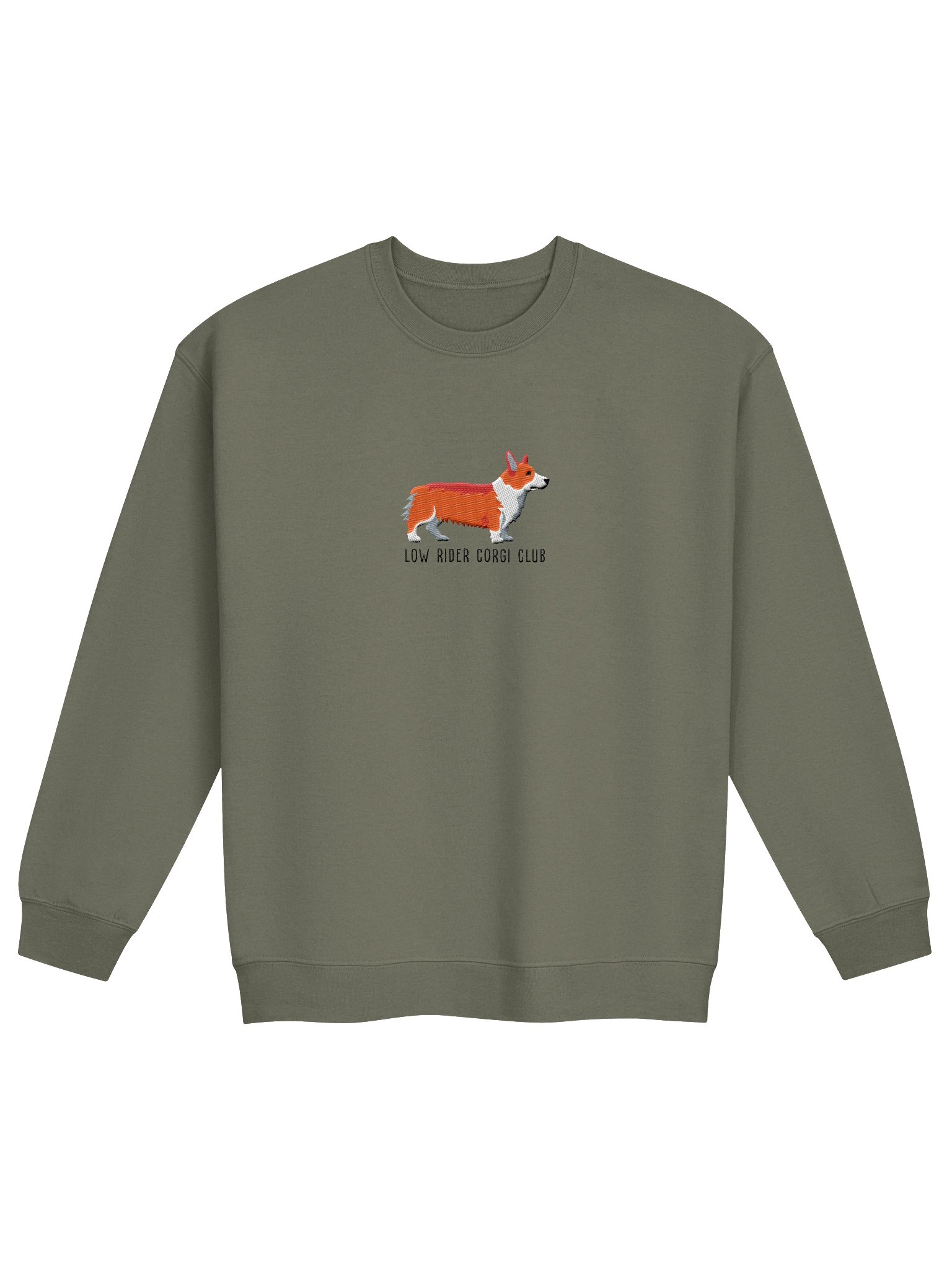 Low Rider Corgi Club Sweatshirt (Embroidered) of a Pembroke Welsh Corgi(Red) product image (4)