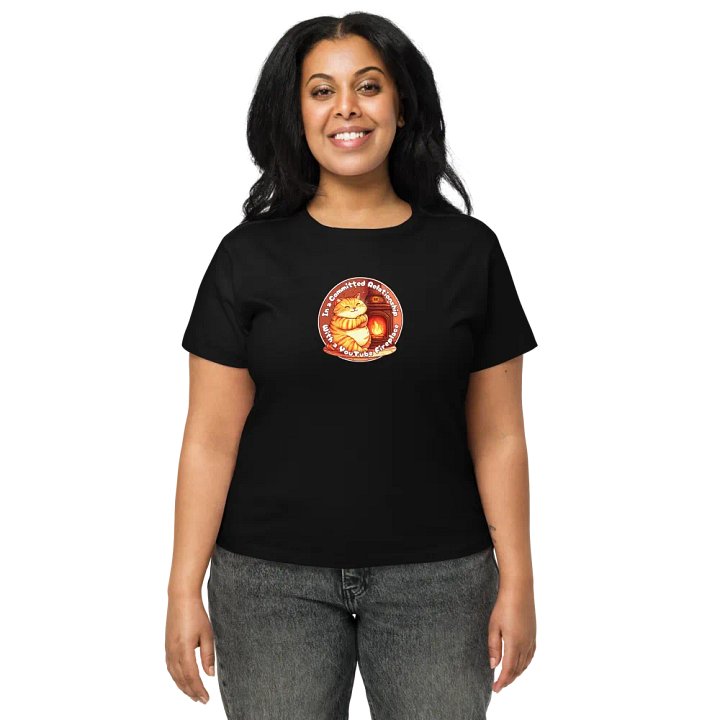 Cozy Cat - In a Committed Relationship with YouTube Fireplace | High Waisted Tee product image (2)