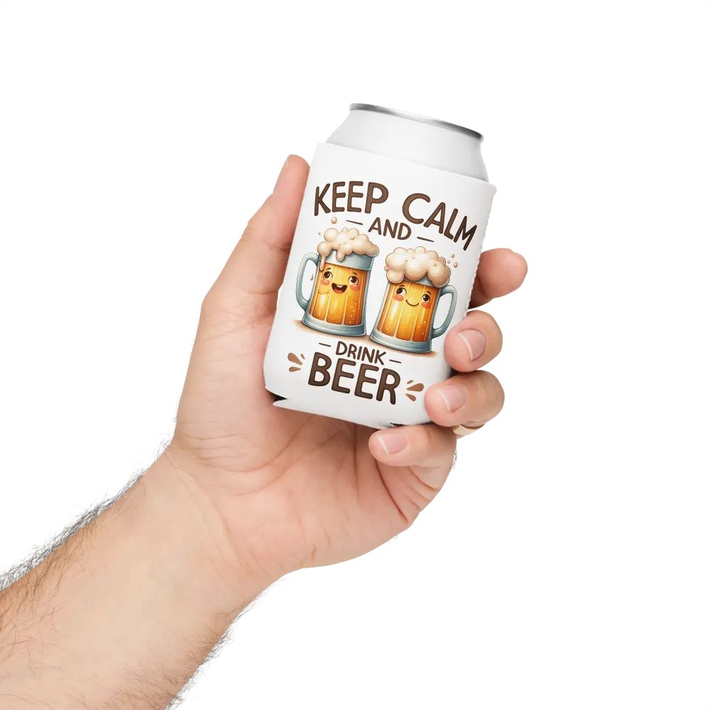 Keep Calm and Drink Beer Can Cooler – Insulated Holder for Cold Drinks product image (5)