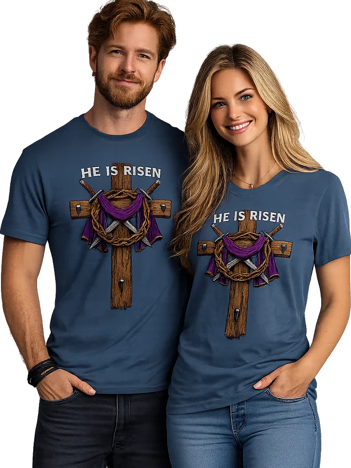 He Is Risen Cross T-Shirt product image (1)