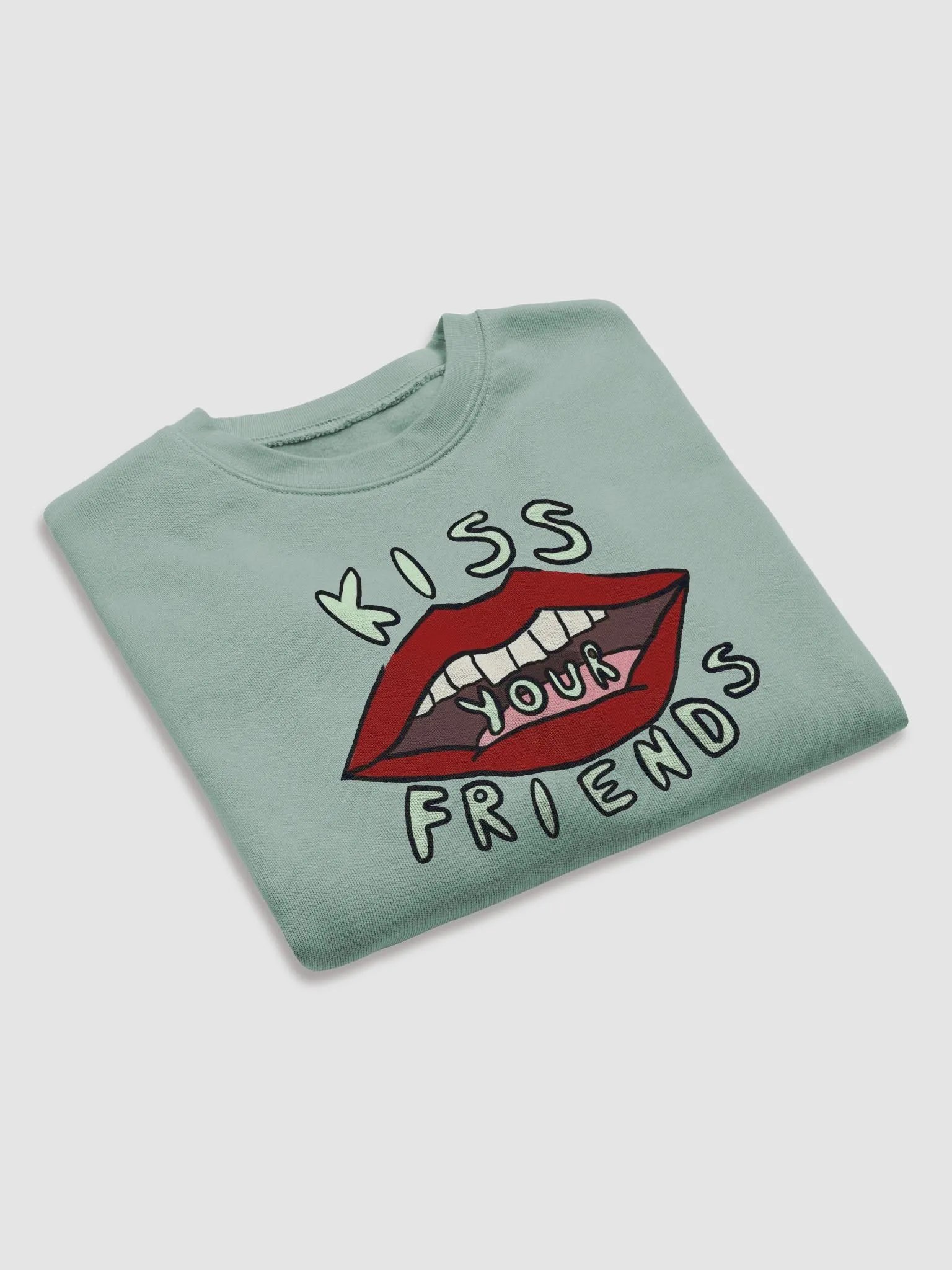 Kiss Your Friends Cropped Sweatshirt product image (4)