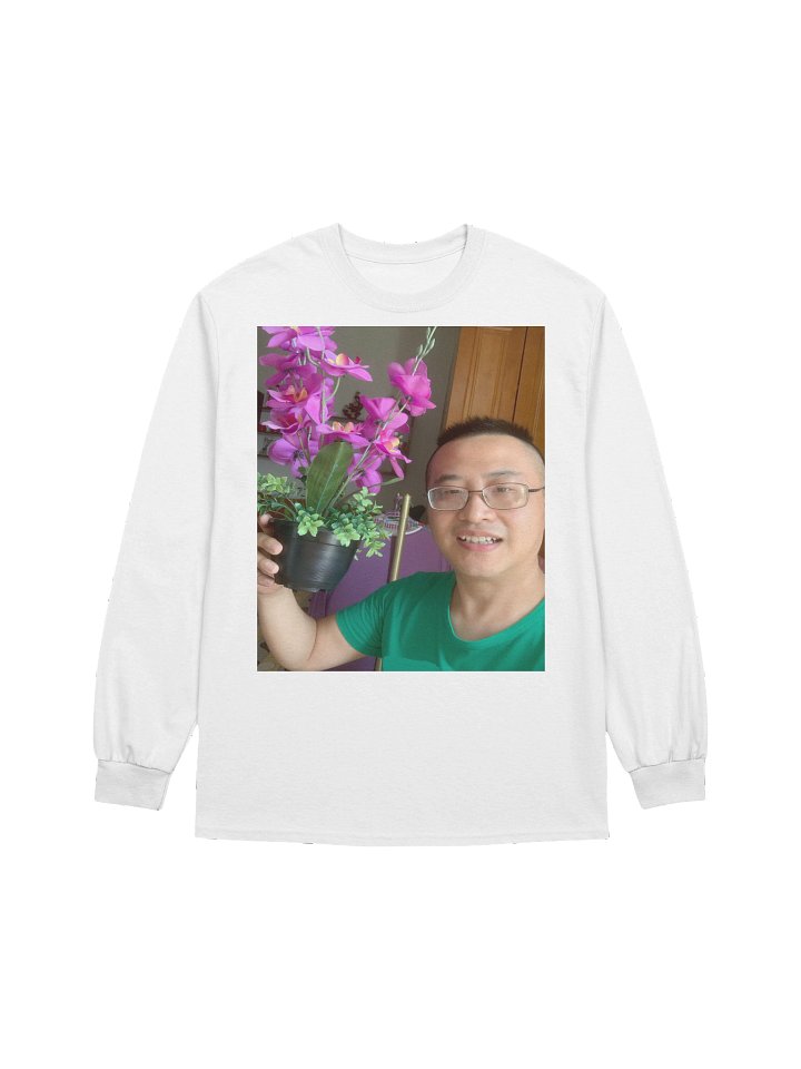 Gildan Ultra Cotton Long Sleeve T-Shirt: nice flower product image (6)