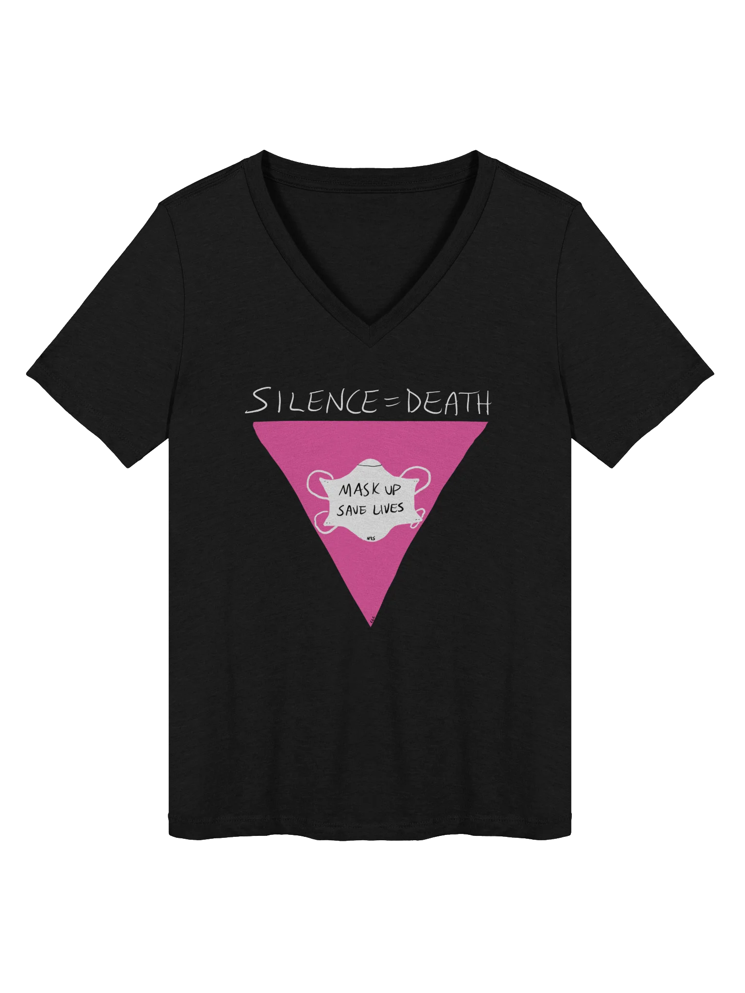 Silence=Death v-neck tee product image (4)