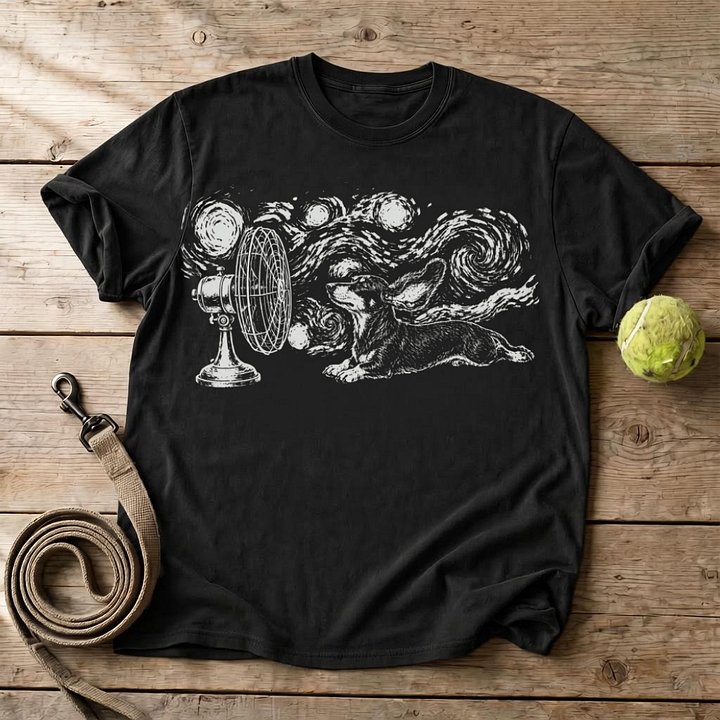 Dachshund Chill Fan Shirt - Funny Hot Weather Dog Tee product image (1)