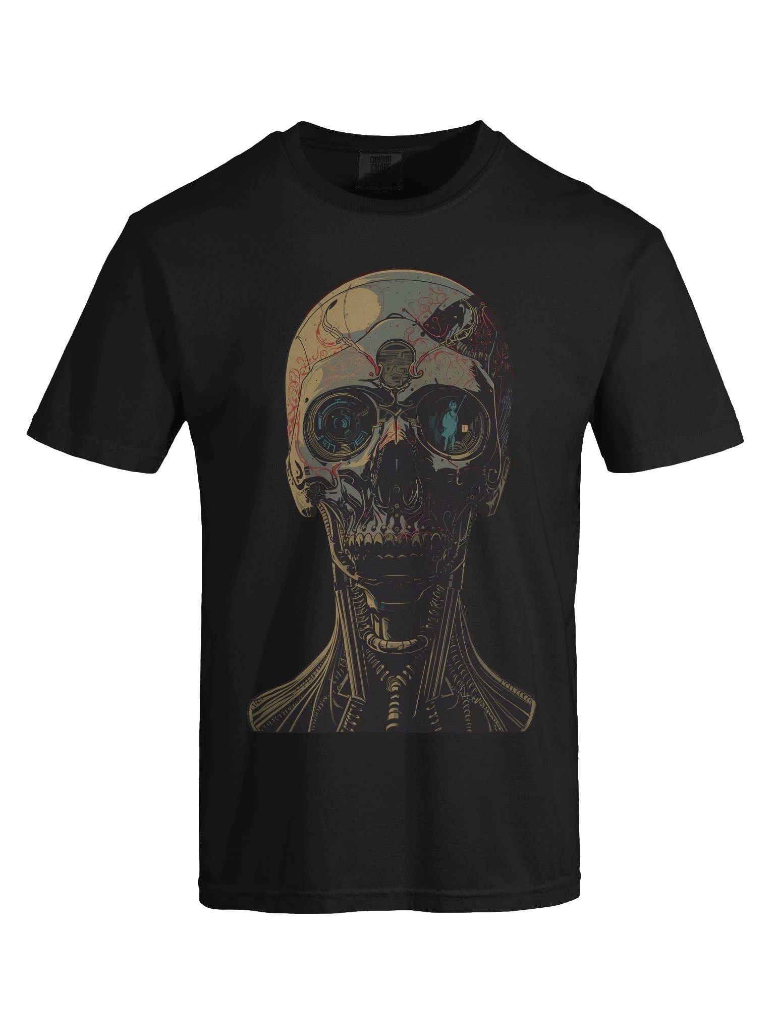 Cybernetic Skull Fusion Heavyweight T-Shirt product image (3)