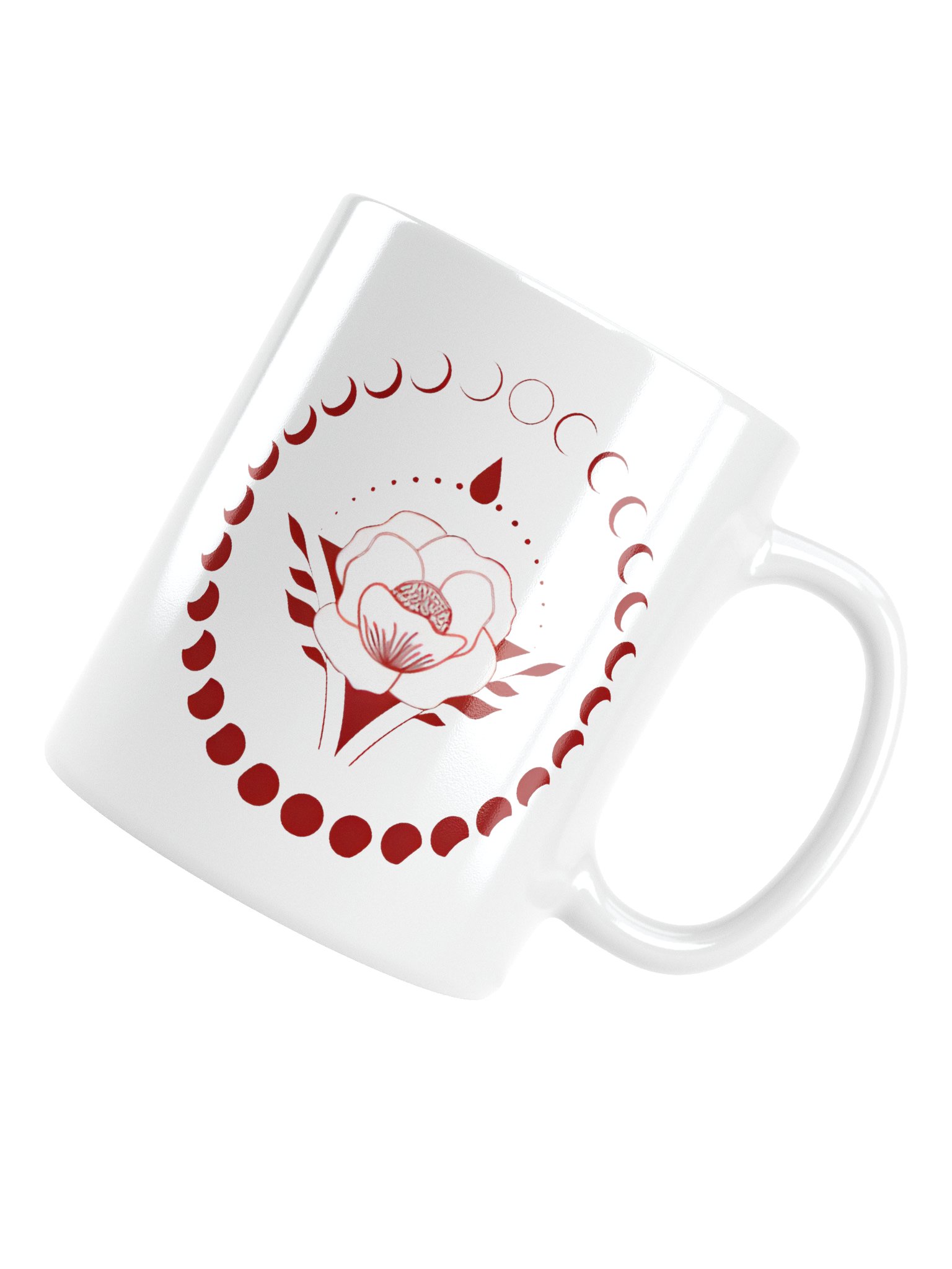 Full Moon Cycle Floral Coffee Mug | Well Women Rising product image (6)