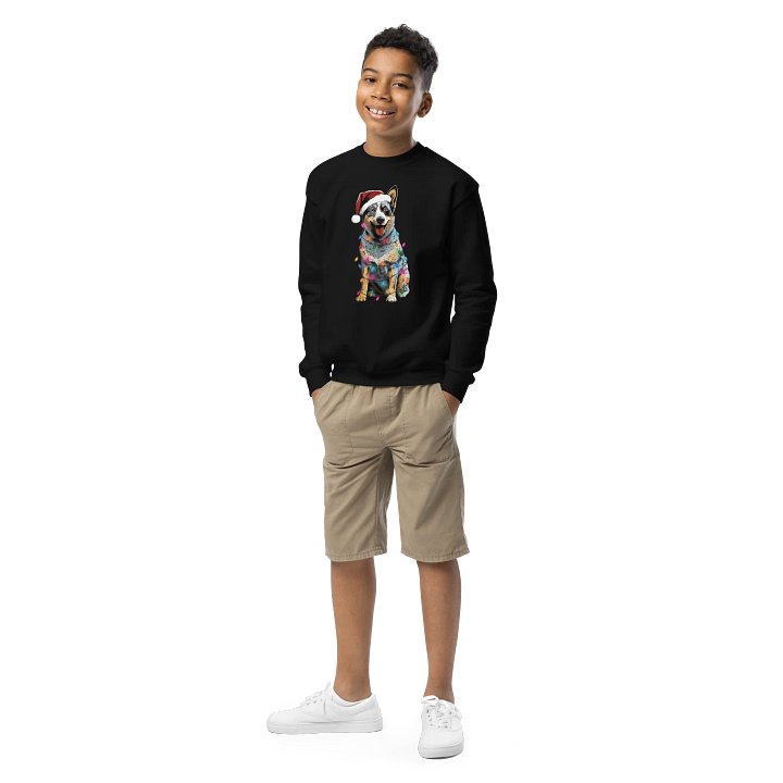 Funny Christmas Australian Cattle Dog(Blue Heeler 2) Youth Sweatshirt product image (1)