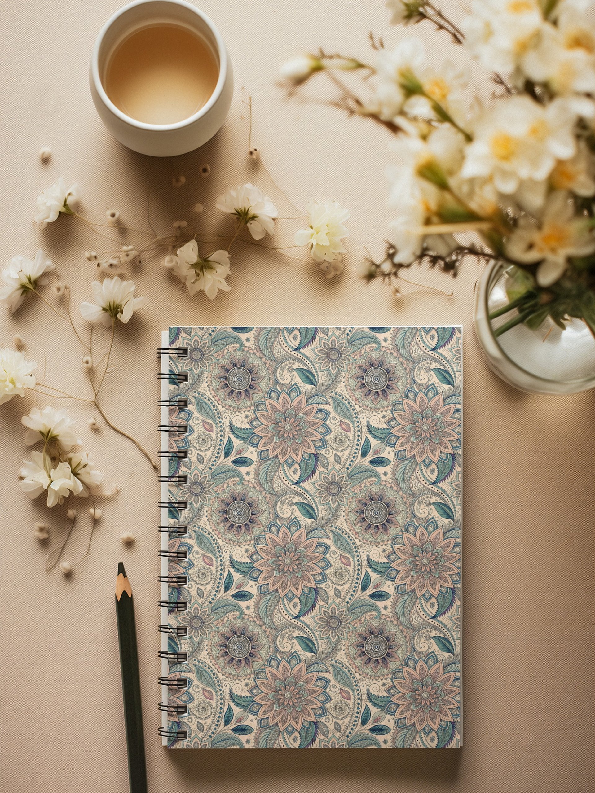 Vintage Paisley Garden Digital Papers Bundle product image (2)