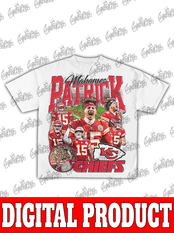 Patrick Mahomes Kansas City Chiefs Vintage 90s Bootleg Graphic Design product image (2)