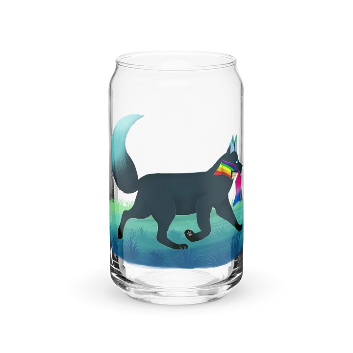 Both Flags - Fox Pride Trot Can-Shaped Glass product image (1)