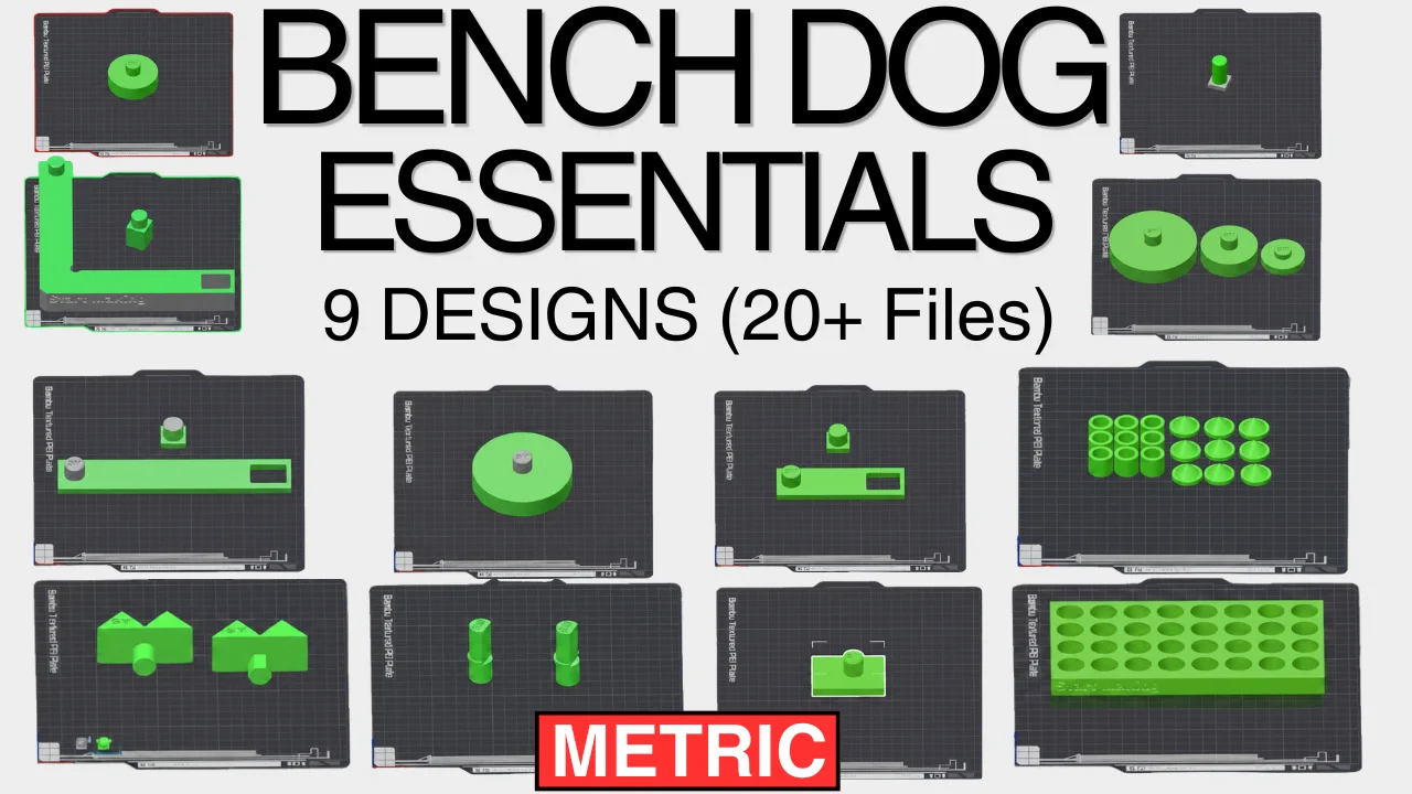 Bench Dog STL Print File Bundle for 20mm Dog Holes product image (1)