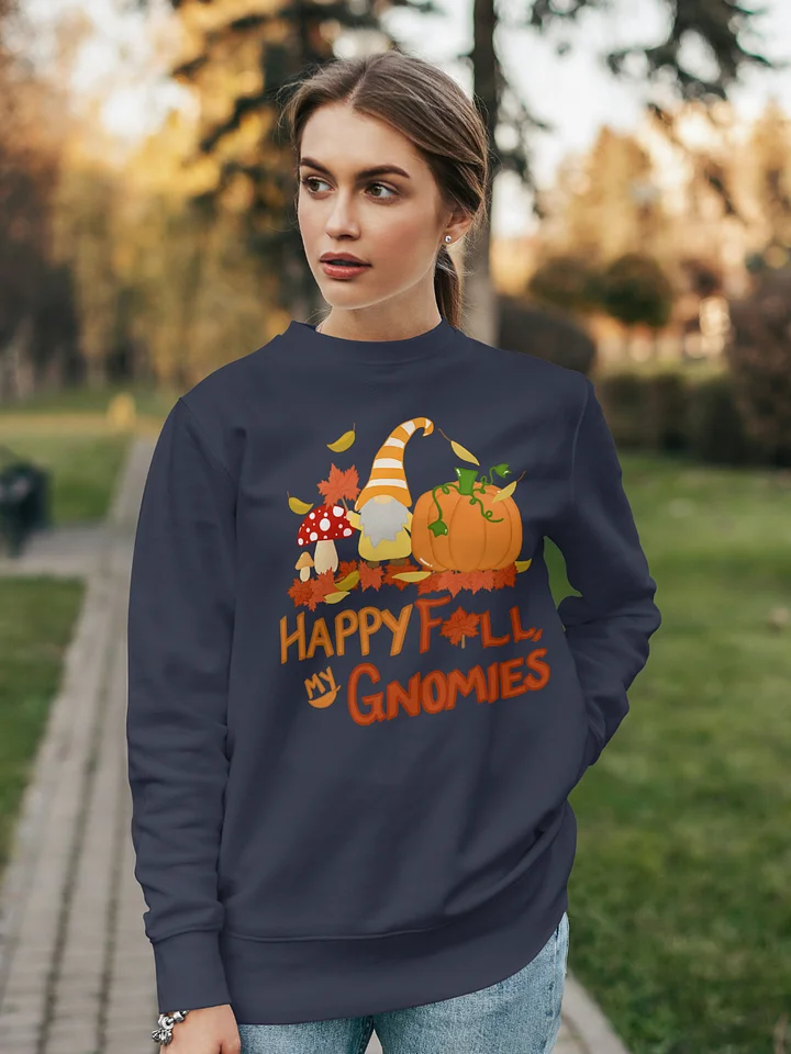 Fall with my Gnomies with "Happy Fall, my Gnomies" Design Crewneck Sweatshirt product image (1)