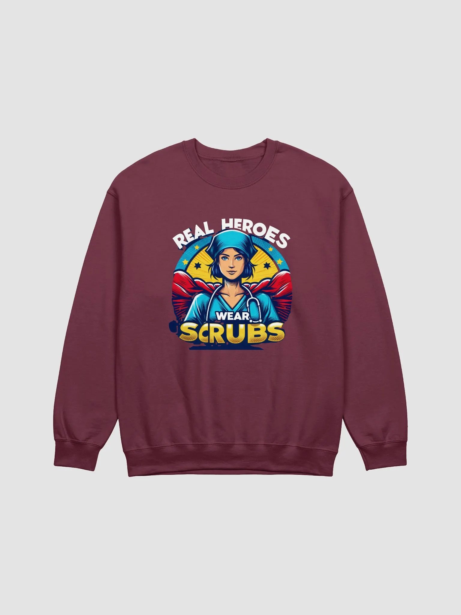 Real Heroes Wear Scrubs Crewneck Sweatshirt product image (5)