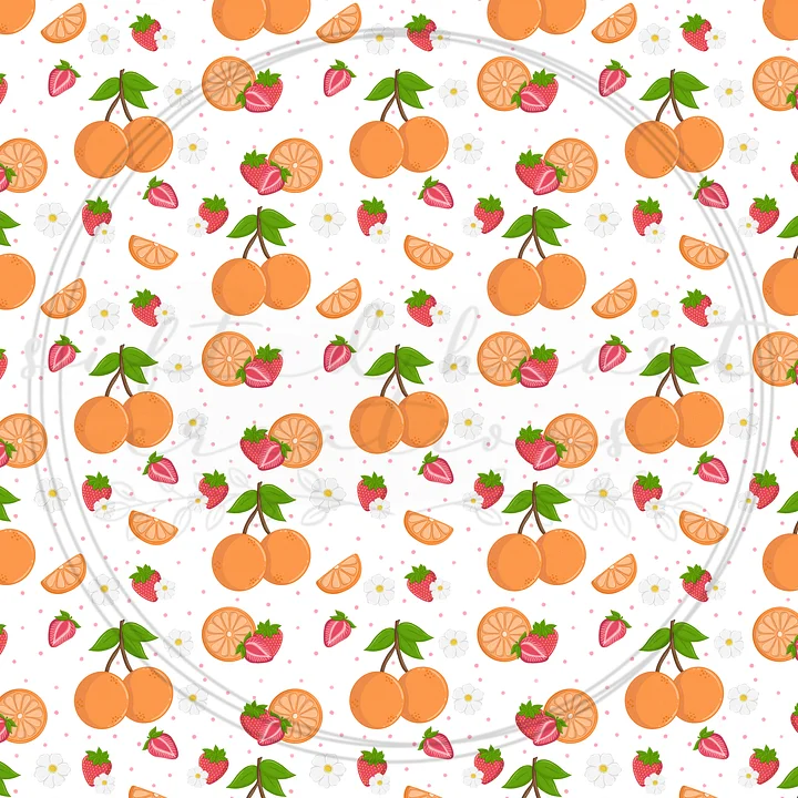 Strawberries & Oranges Seamless Pattern product image (2)