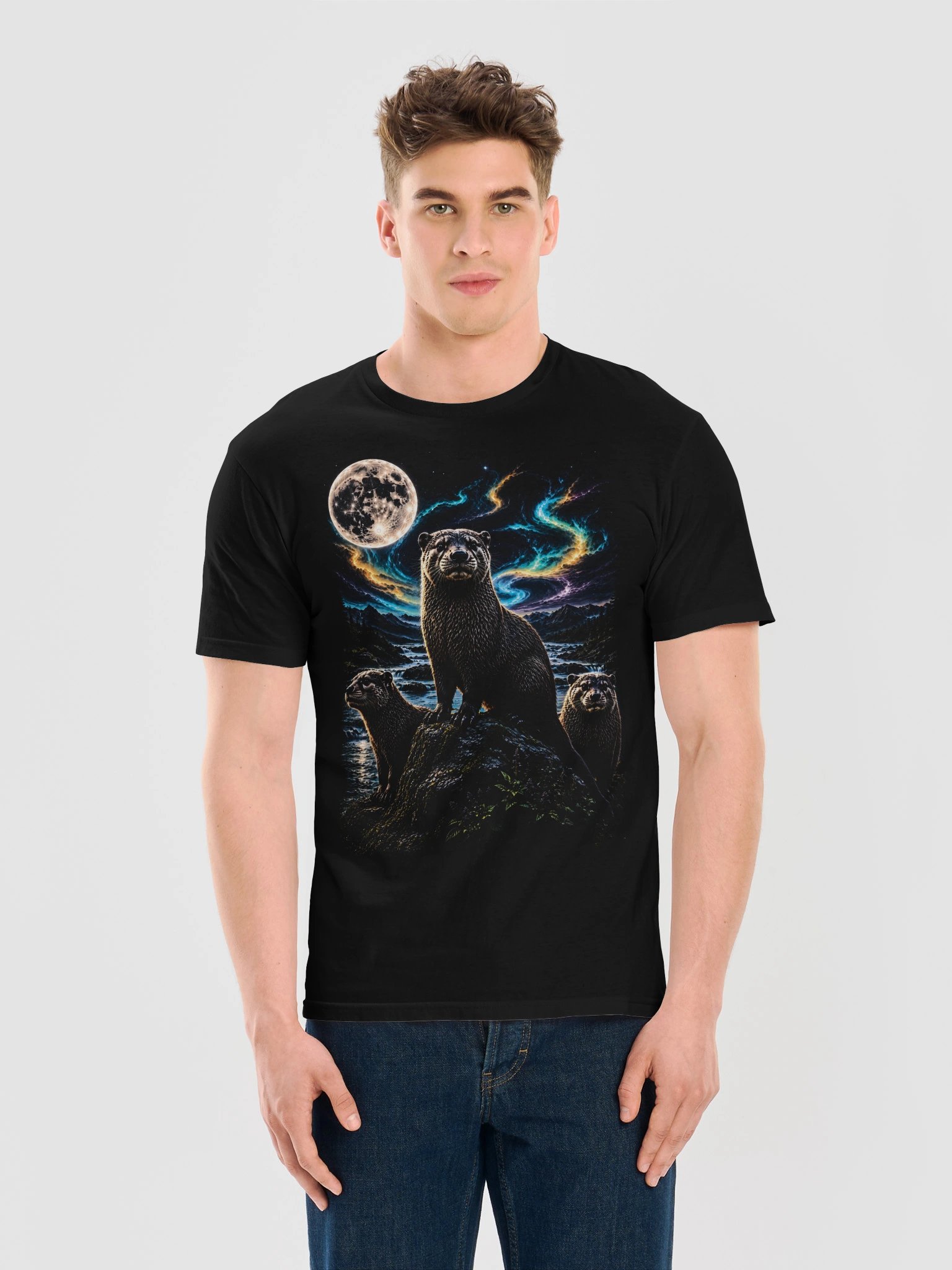 Otter Howling Moon Tshirt | Unexpected Legends Shirt product image (6)